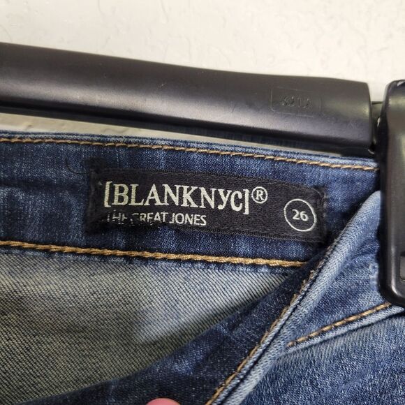 BlankNYC Size 26 Dark Wash The Great Jones High Rise Skinny Distressed Jeans - Picture 7 of 10